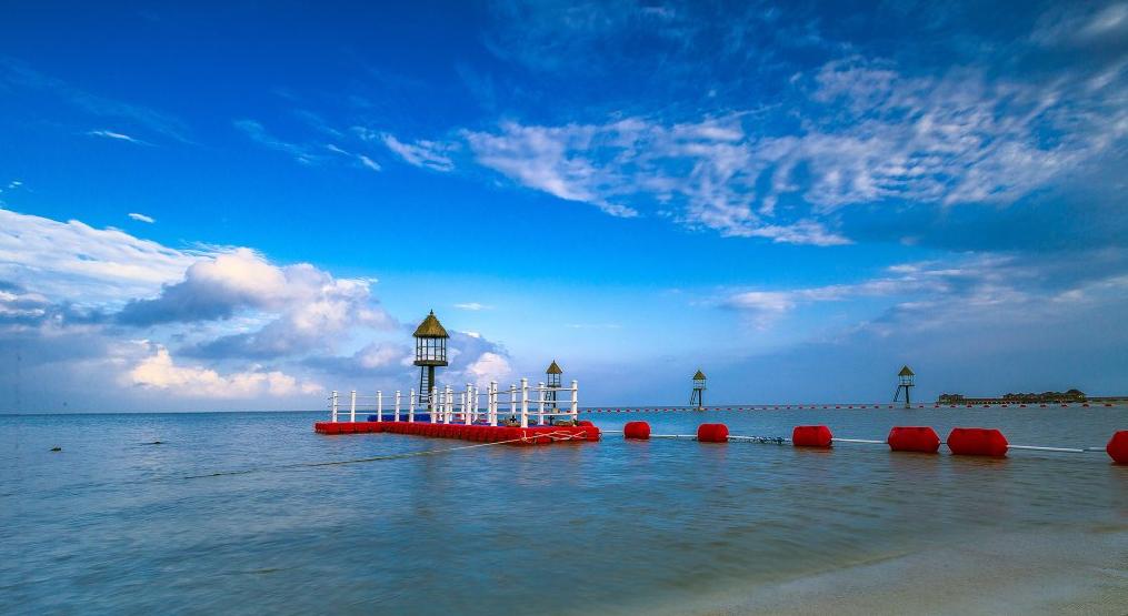 启东海上威尼斯黄金海滩,启东海上威尼斯碧海银沙无边泳池