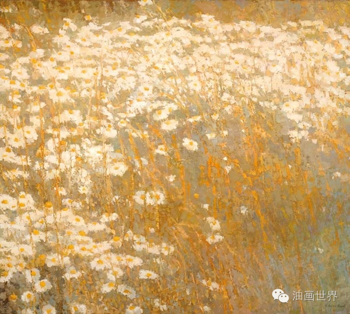 禅意山水意境油画,浓郁诗意的风景油画