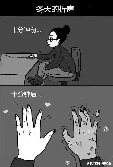 你能不能不颤抖地回答我周末有多冷?