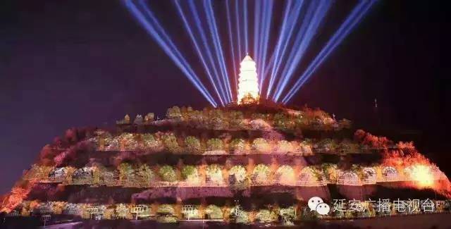 太美了山城夜景,延安宝塔山夜景图片