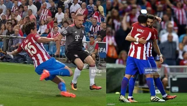 又见大红背球衣!不过马竞这点还是很良心的