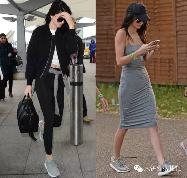 肯豆穿一字鞋 (肯豆穿玫粉色鞋)