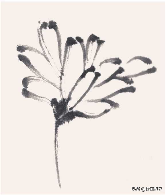 菊花花头国画画法和步骤,菊花花头写意画法教程