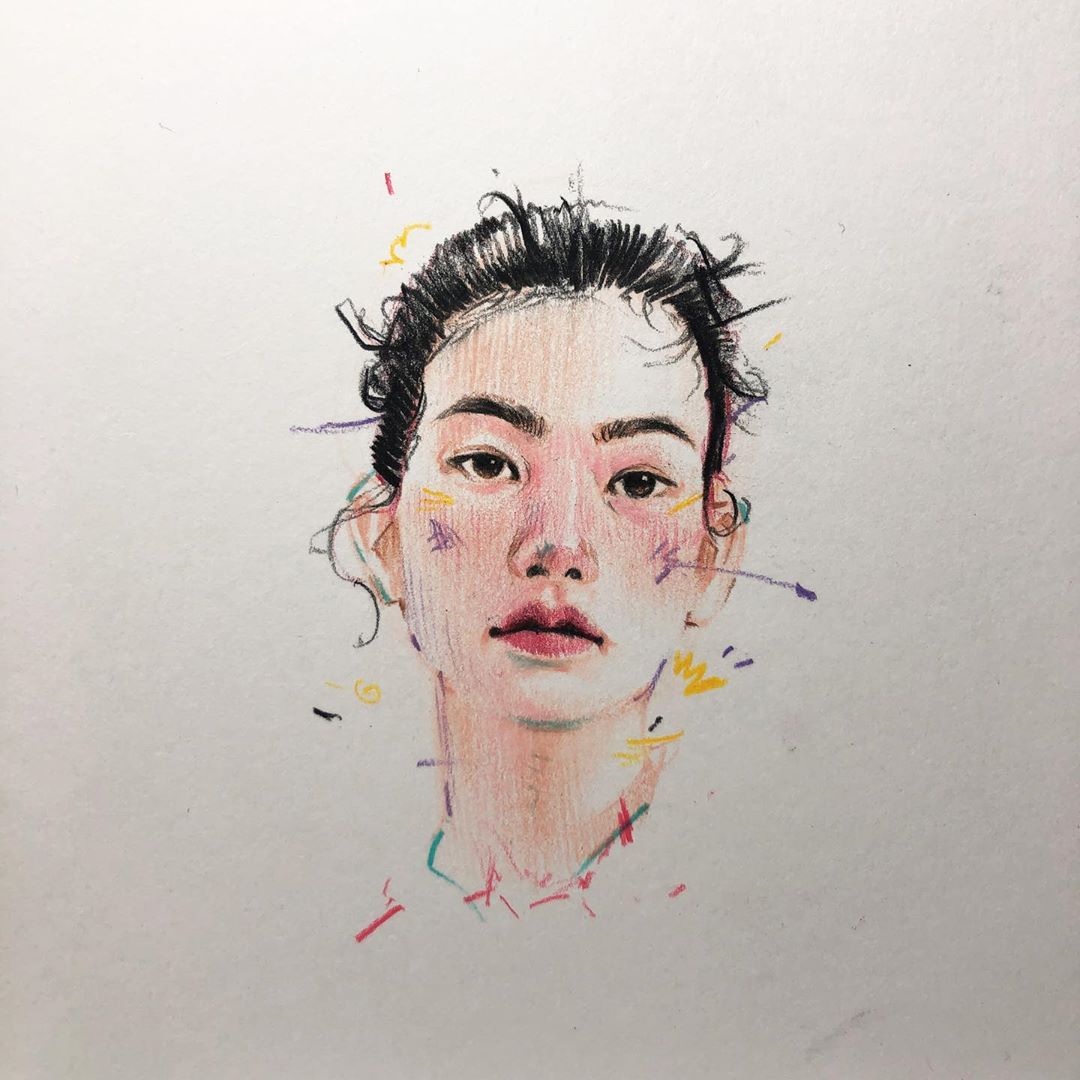 非常适合初学者的画小插画彩铅,彩铅插画手绘中国古风人物四年级