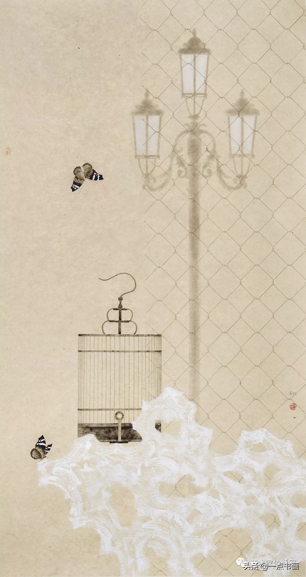 这位画家喜欢画鸟笼子，啥意思？