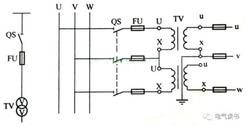 110千伏电压互感器二次接线图讲解,400v电压互感器二次接线图