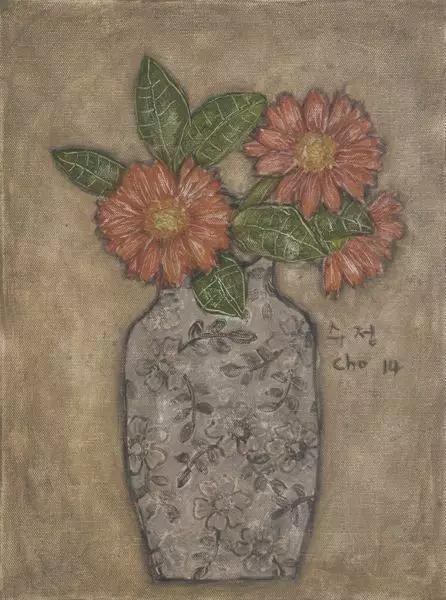 韩国女艺术家：卓秀英，画出来的雅致花草