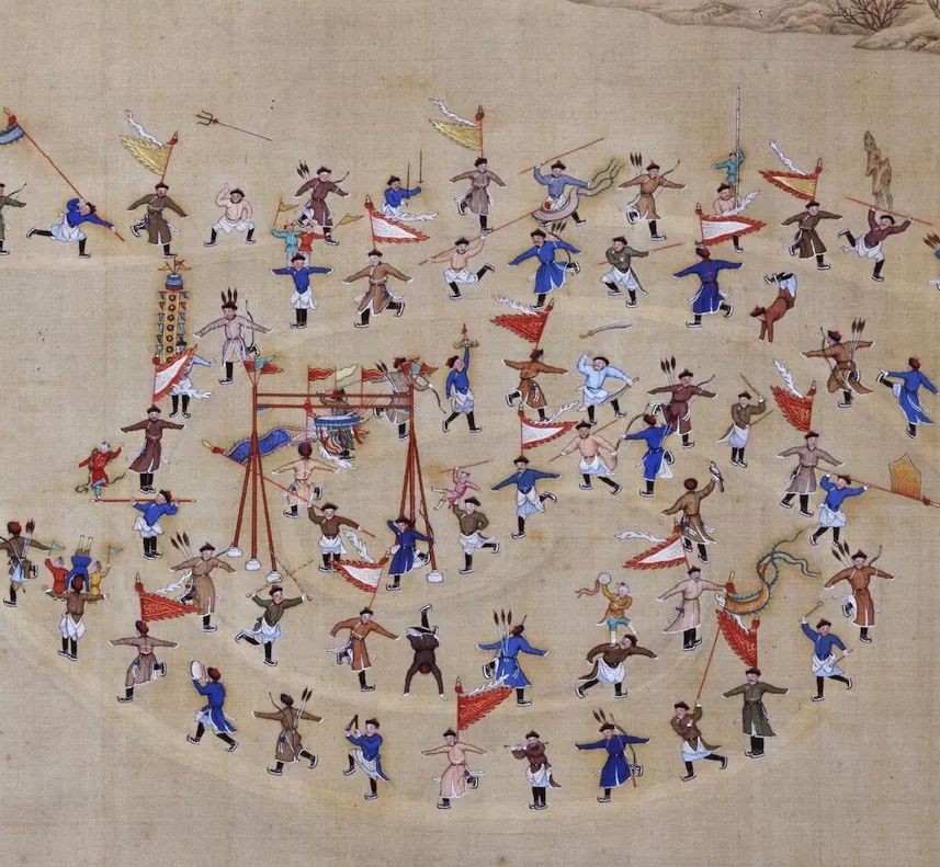 大寒节气习俗冰嬉,数九寒冬冰上跑