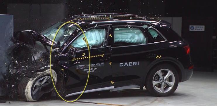 中保研碰撞奥迪q5l,宝马x3中保研碰撞测试