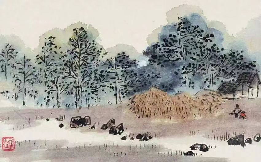 古代田园诗词山水画作品欣赏,历代名家山水画题诗