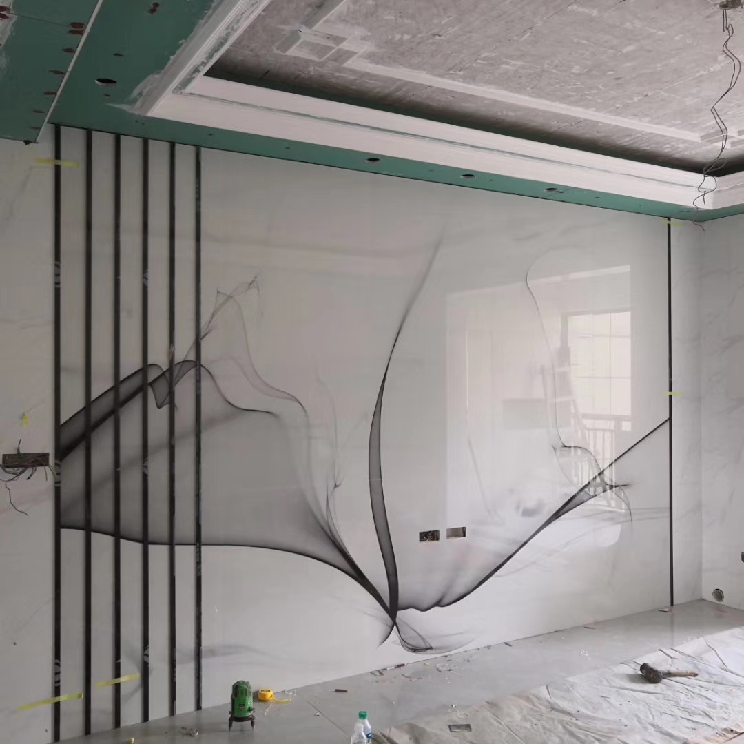 石材背景墙瓷砖颜色搭配效果图,极简大理石瓷砖背景墙效果图