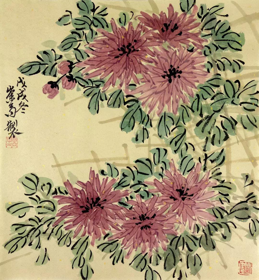 梅兰竹菊国画中的山石画法,梅兰竹菊国画写意教学视频