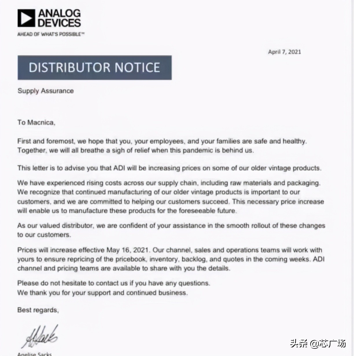 涨涨涨！ADI、瑞纳捷等，带着4月份涨价函向我们走来了