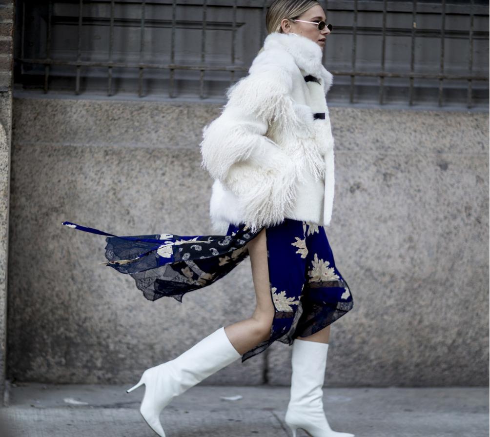 皮草大衣怎么搭配洋气短款,皮草大衣高级穿搭