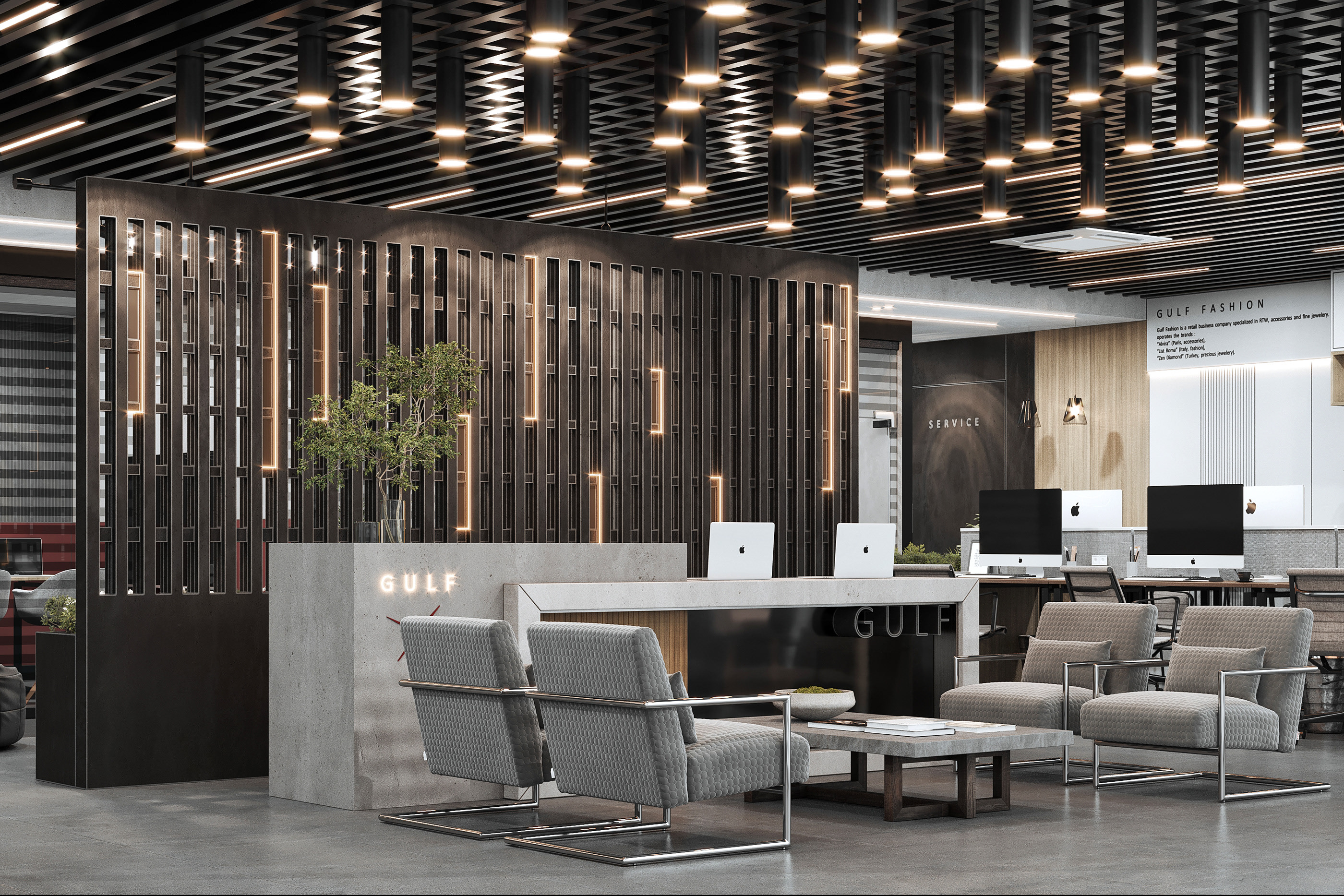 办公室前台装修设计工程,高端办公室前台装修设计展示