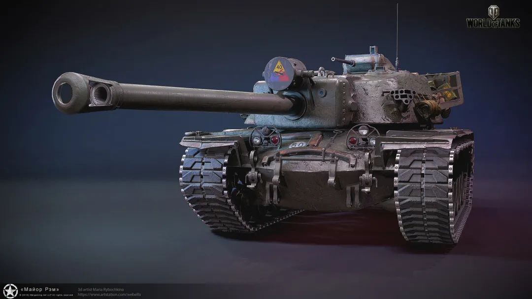 冷战最前线的魅影巨星，T110E4“冲撞少校”3D风格出击