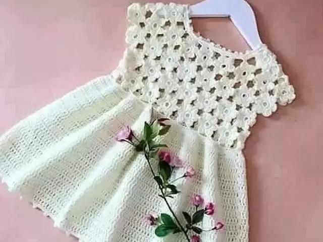 儿童毛线裙子最新款样衣,宝宝毛线衣最新款式