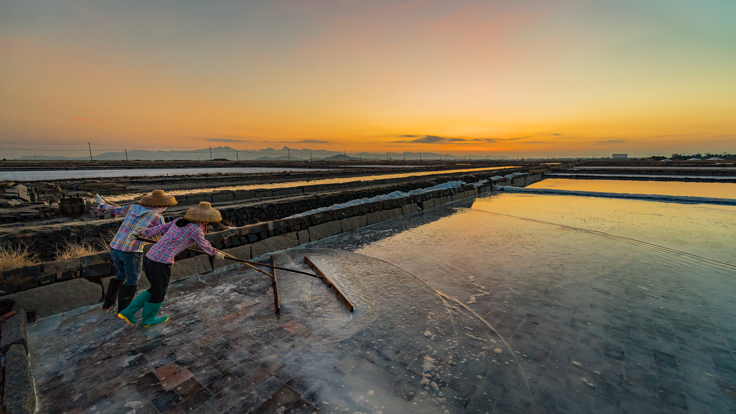 看日出海盐,看日出视频盐池