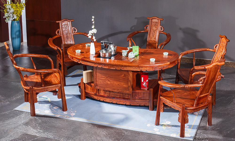 红木茶台的独特意境,红木茶台一杯香茗品一段悠然时光