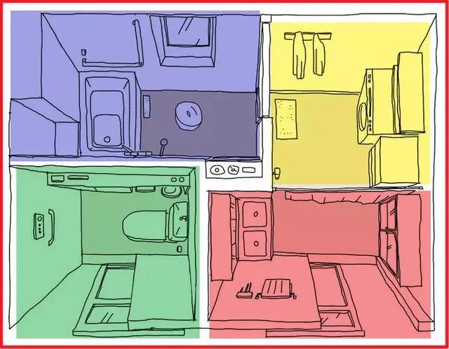 卫生间布局最佳尺寸效果图,1.5x1.6米卫生间尺寸设计图