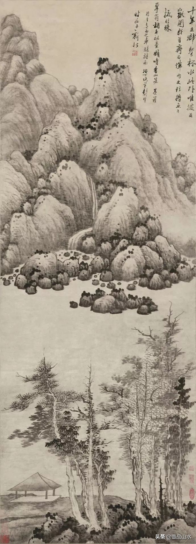 最真实的国画山水画,当代国画山水中的点景人物