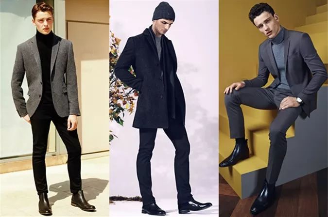 男士工装靴秋冬款,秋冬男士百搭时装靴