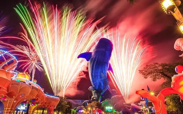 看长隆烟花,珠海长隆看烟花拍摄