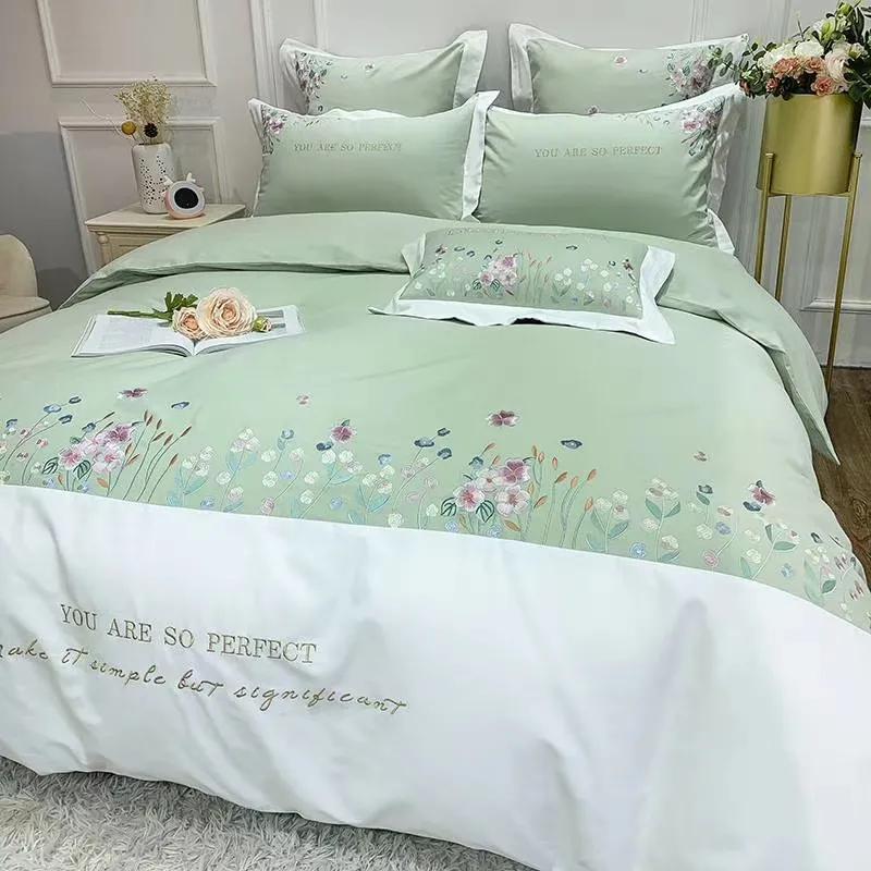 冬季全棉磨毛四件套被套公主风,碎花被套四件套100%全棉公主风