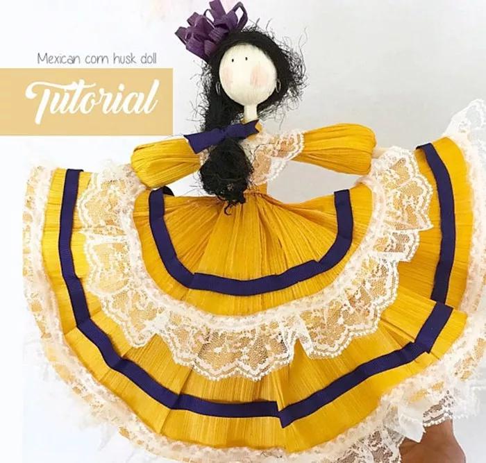 用玉米皮做的手工作品,手工玉米皮编席子教程