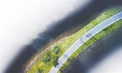 天府绿道近期景色,成都江滩公园绿道建设