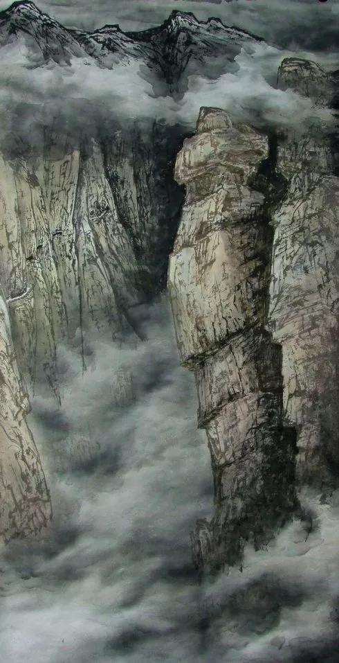 曾刚国画山水技法4,曾刚雪景国画山水画图片