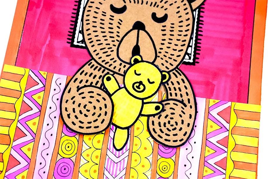 蘑菇房子儿童画教程,创意儿童画教程