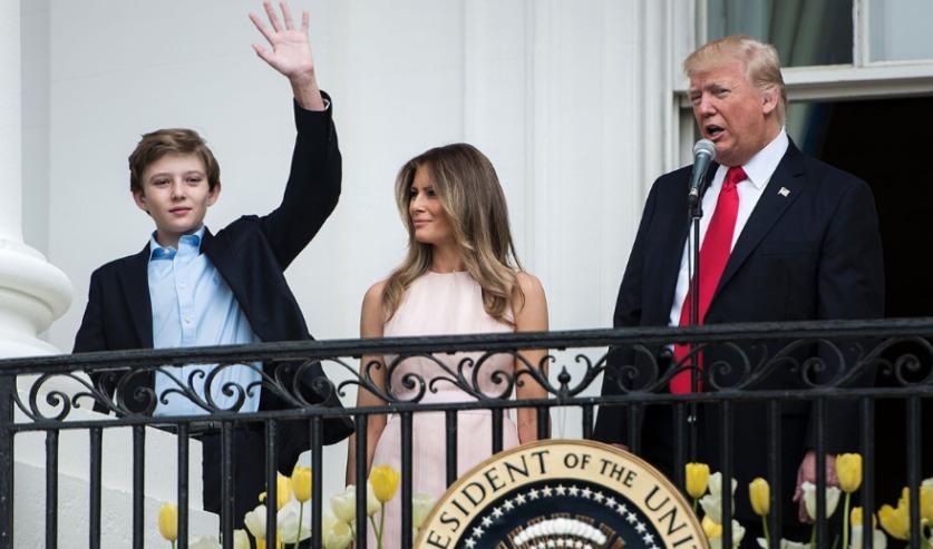 特朗普小儿子身高2米,才15岁已有小肚腩,有钱有颜的人生真任性