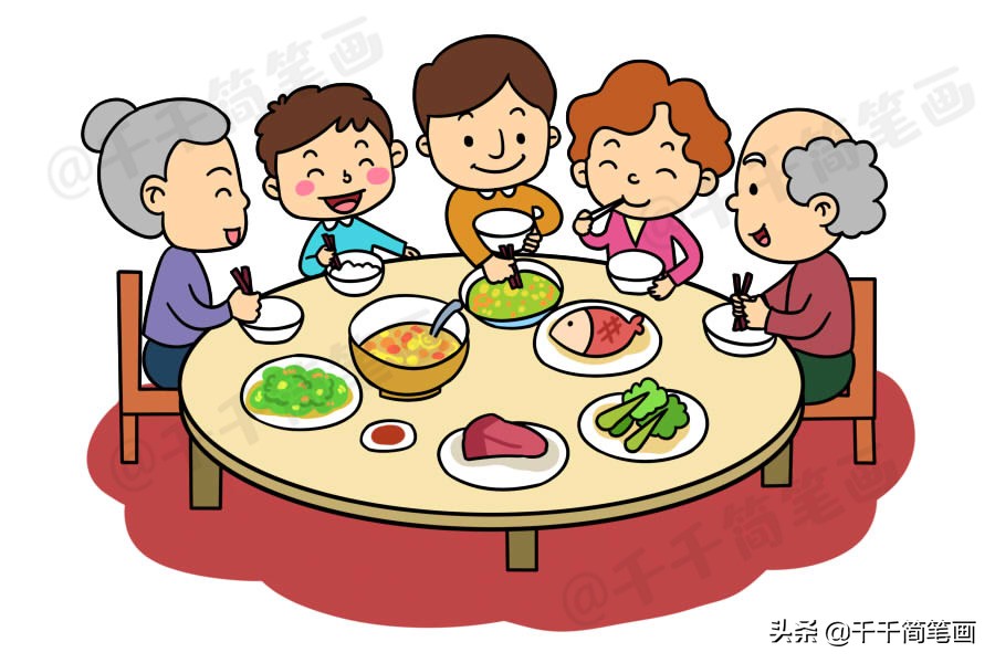 鼠年新年主题简笔画大全,鼠年元旦节简笔画大全