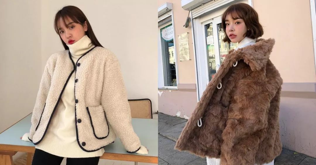 中长款泰迪熊大衣搭配,今年冬天流行穿大衣