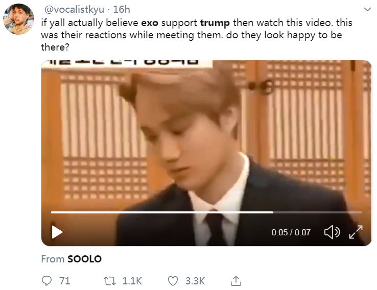 拿到EXO的签名专辑，特朗普露出了这样的表情......