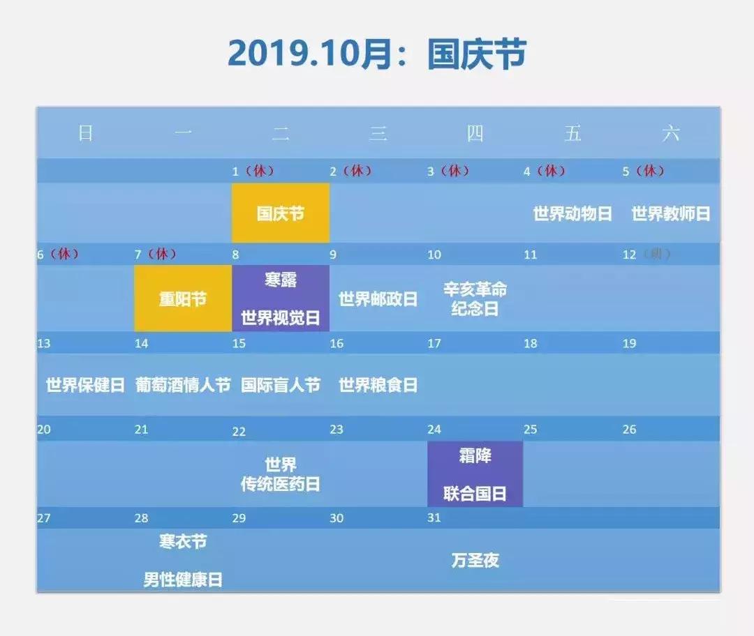 2019全年热点营销推广日历！【优而美网络－小程序生态服务平台】