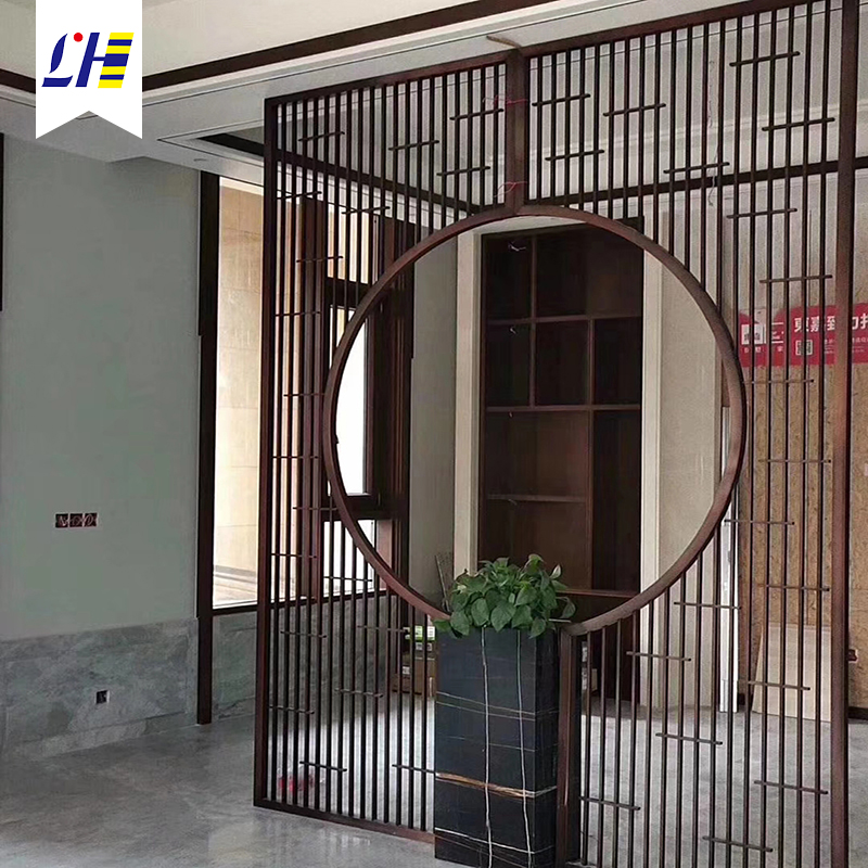 不锈钢餐厅卡座屏风隔断,玫瑰金不锈钢屏风价格