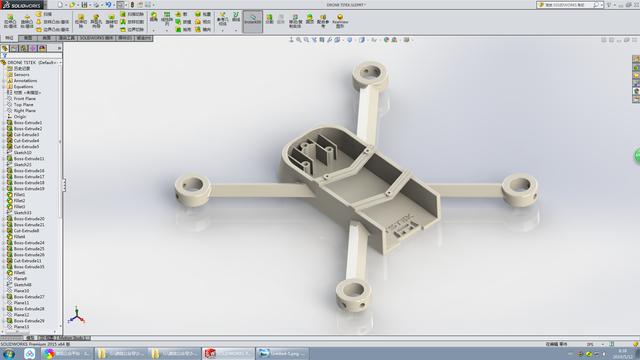 彩虹无人机solidworks建模 (无人机模型solidworks)