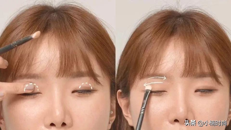 眼皮松眼影的晕染方法,眼影画法韩国