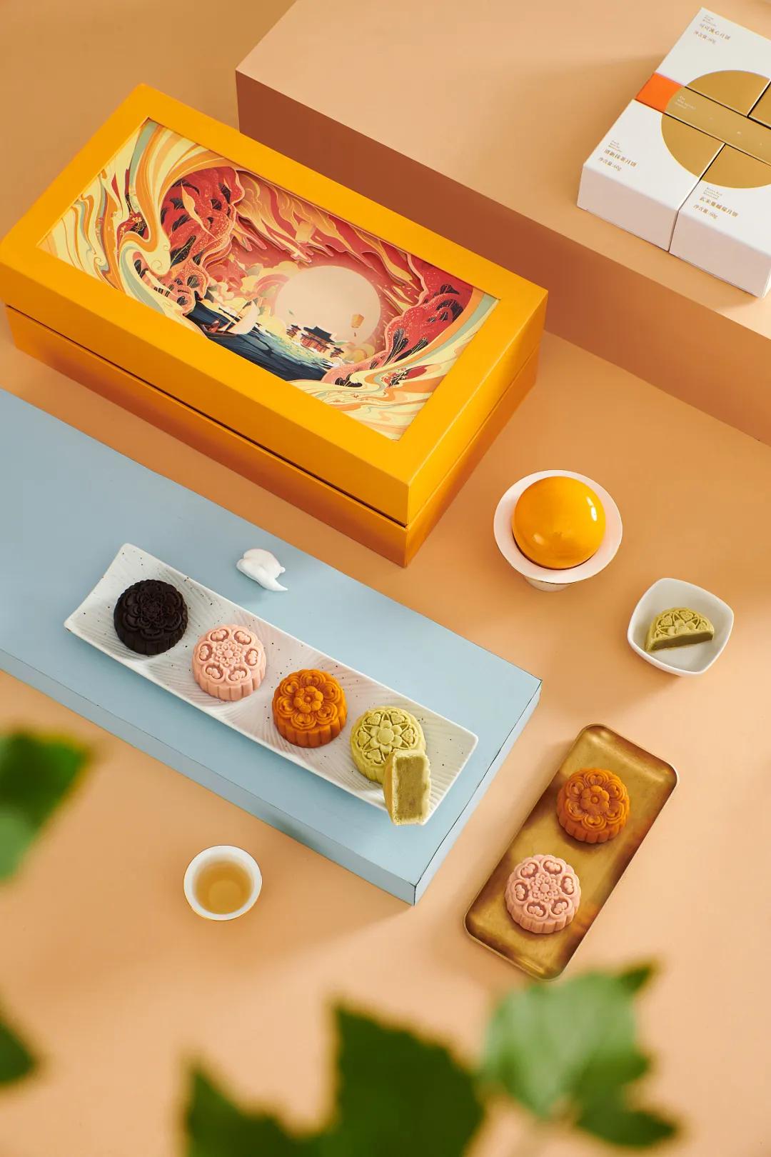 中秋月饼精美礼盒设计,最有创意的月饼包装展开图