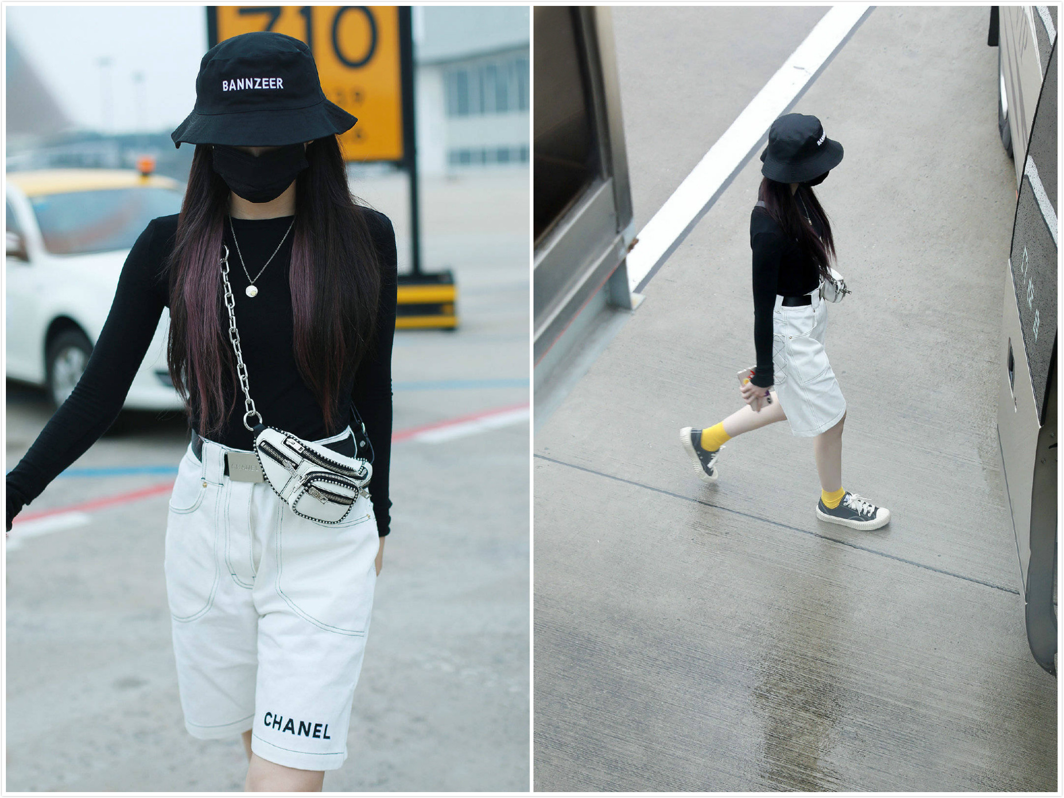 孟美岐红色连体衣,孟美岐穿黑色连体衣