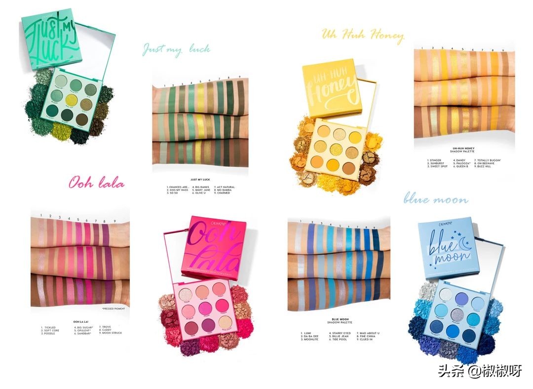 colourpop十大眼影,colourpopwhatever玫瑰豹纹盘12色眼影