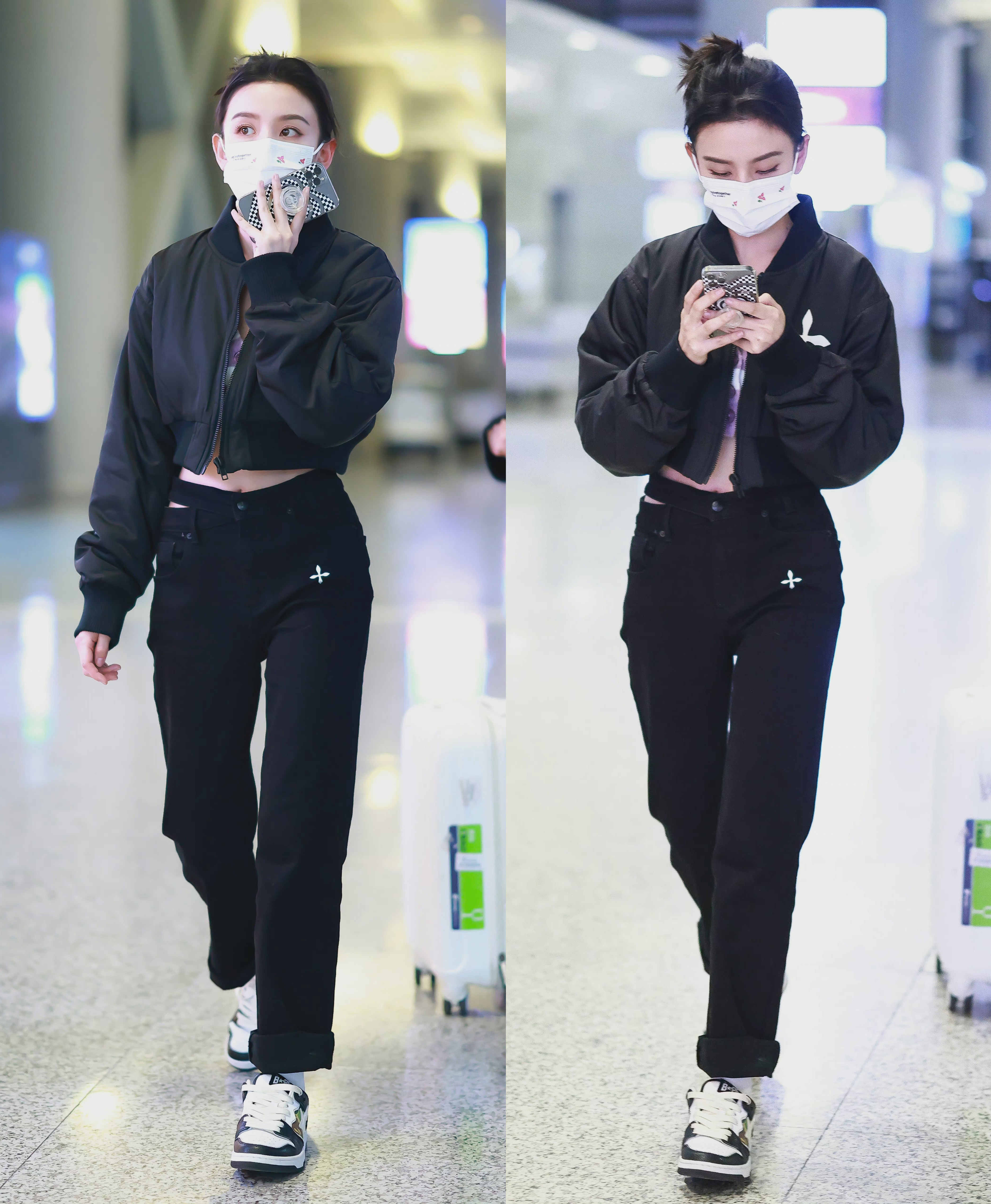 潮酷又显瘦的all black穿搭：刘诗诗景甜优雅，王子文欧阳娜娜酷美