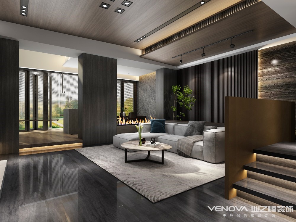 孔雀城大学里-450平现代风格