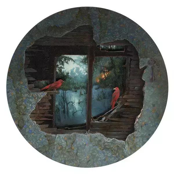 去艺术馆旅游回来画一幅画,油画风景随身带