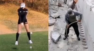 搞笑gif目光全在腿上了,爆笑gif动图我们一起出去霸气一点