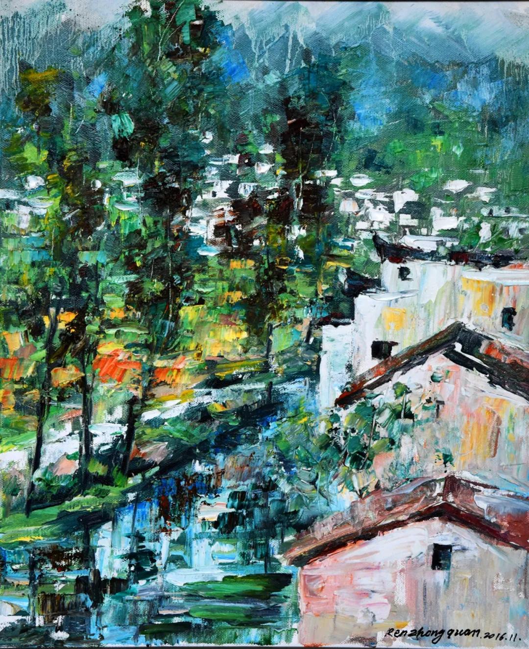 别人都在学校教学，他却身背油画箱带领学生到自然里写生