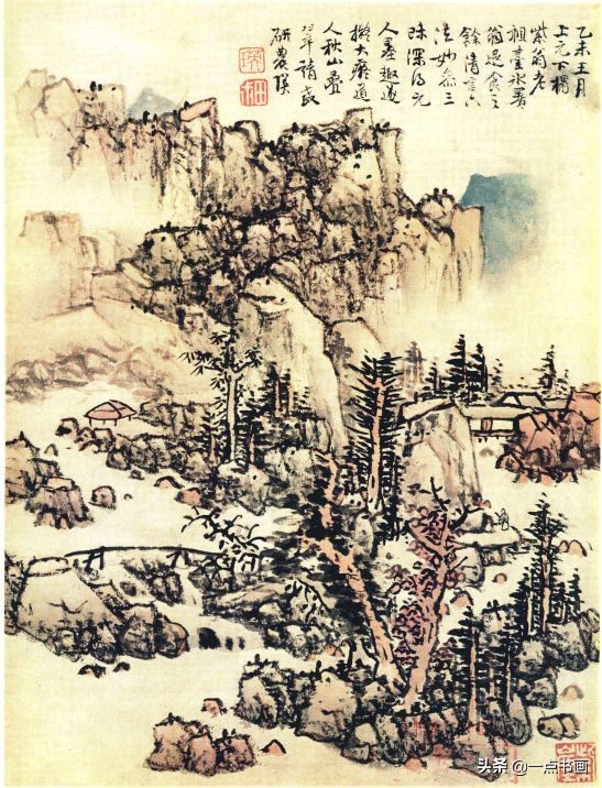 明画家蓝瑛溪山幽居图,明蓝瑛山水画全集
