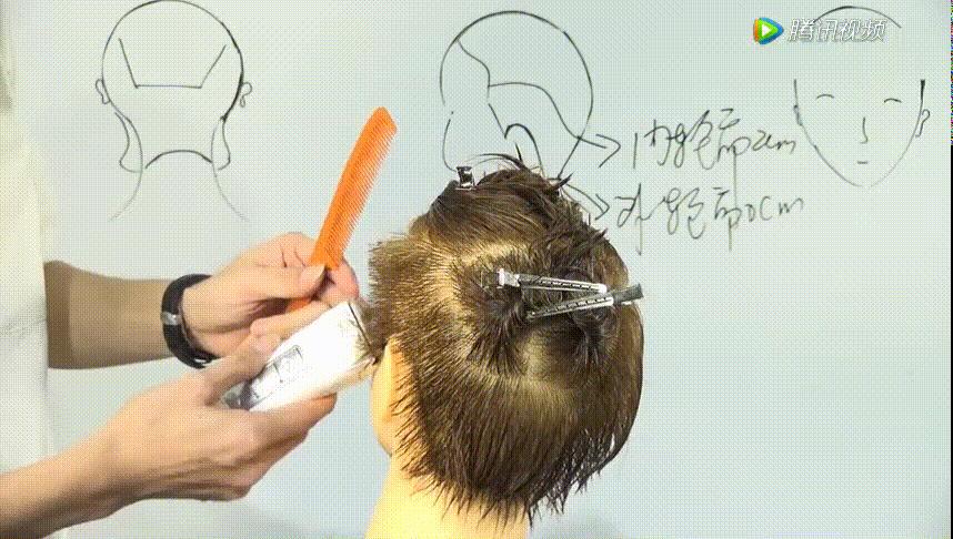 侧背头男发型剪发教程手法,韩式男士飞机头吹风教程